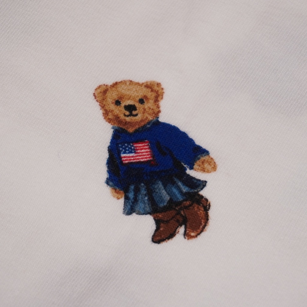 Polo Ralph Lauren Girl Bear Pajama Set White Cotton Size 8 Brand New - Picture 3 of 9